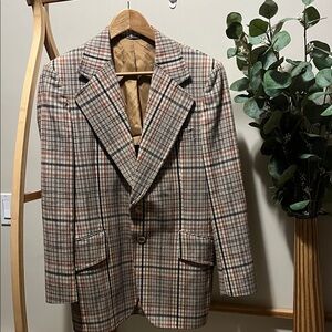 Vintage Park Row Plaid Blazer